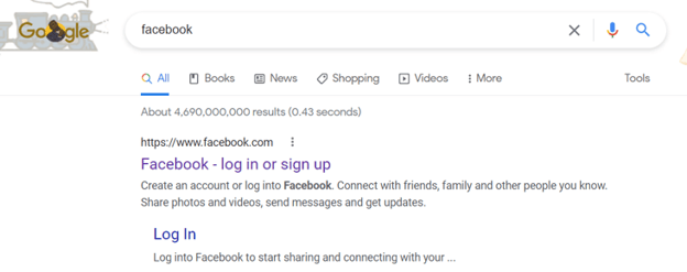 Facebook Google Search