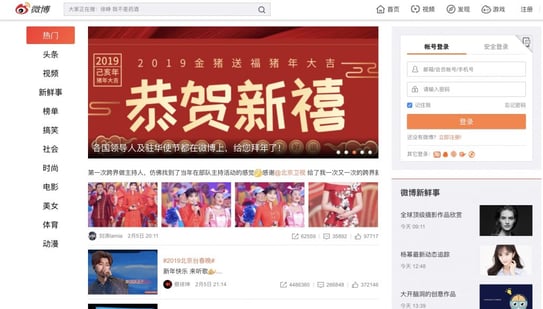 chinese social media - weibo